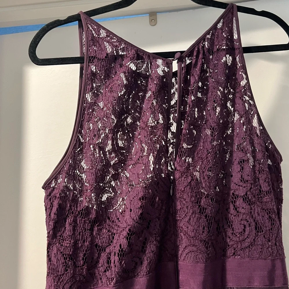 Adrianna Papell Evening Bridesmaid Gown Purple, Plum, Amethyst, Dark Violet - Picture 10 of 12